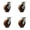 Service Caster 8 Inch Heavy Duty High Temp Phenolic Caster Swivel Locks 2 Brakes SCC, 4PK SCC-KP92S830-PHRHT-SLB-BSL-2-BSL-2 - alternate 1